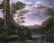 Claude Lorrain Landscape with Ascanius Shooting the Stag of Sylvia Spain oil painting artist